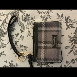 Dooney and Bourke Coin Purse Plaid Gray